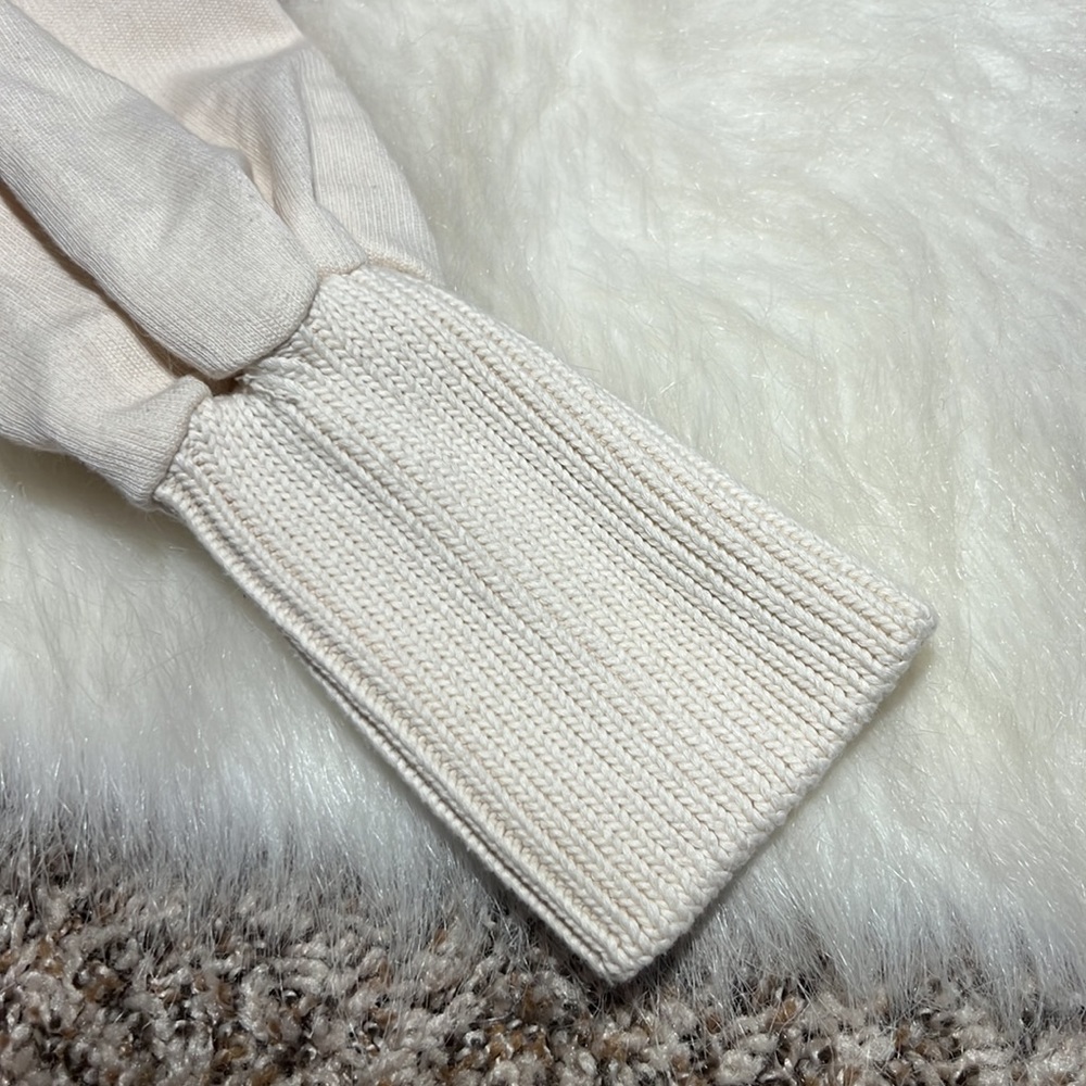 ZARA Large ASYMMETRIC CROPPED SWEATSHIRT - Picture 6 of 9